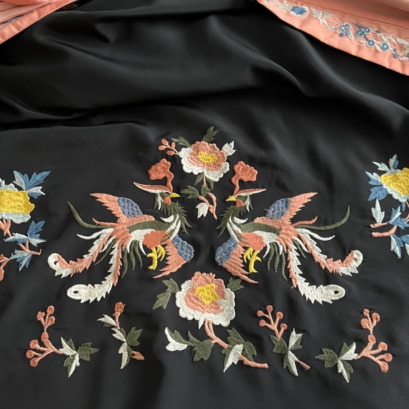 Top Shop Kimono Size 6 Black/Peach Reversible - Picture 8 of 12